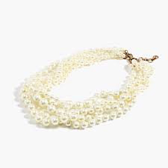 NEW J CREW MULTI STRAND TWISTED PEARL HAMMOCK NECKLACE - Picture 2 of 3